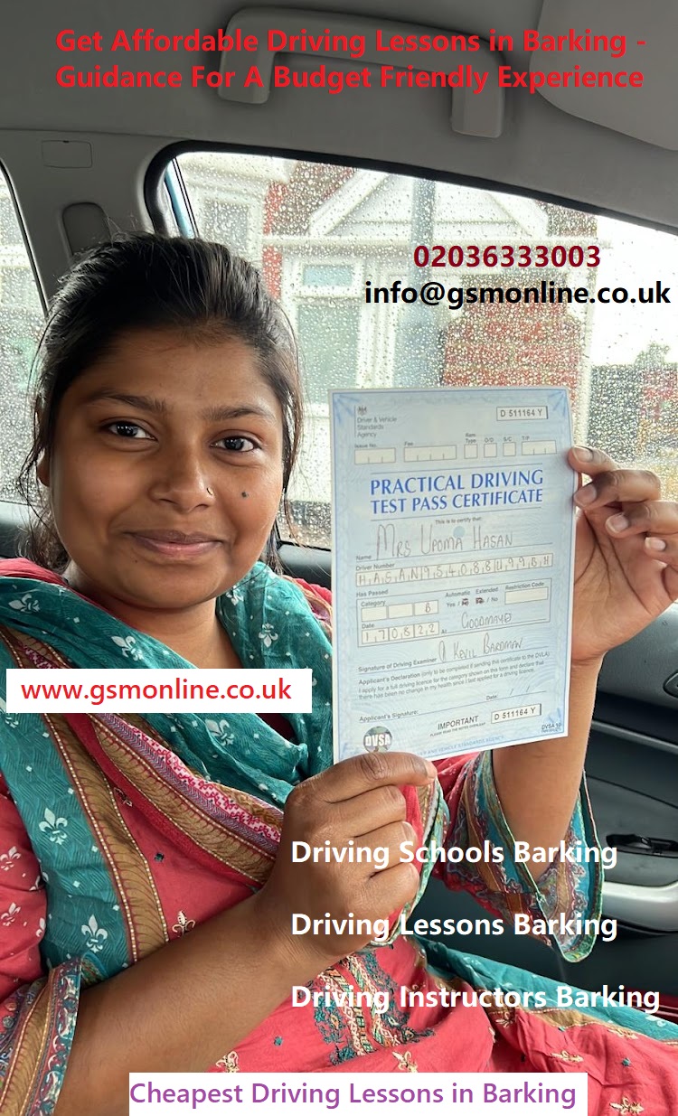 Female Driving Lessons Barking GSM Driving Academy