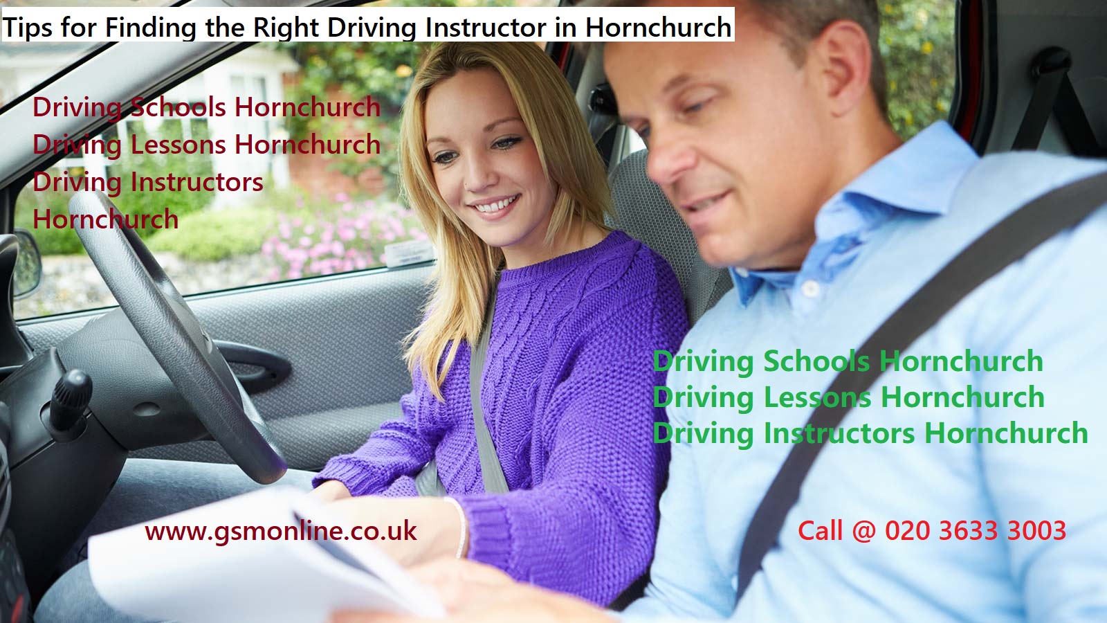 Female Driving Instructors Hornchurch – Gsm Driving Academy